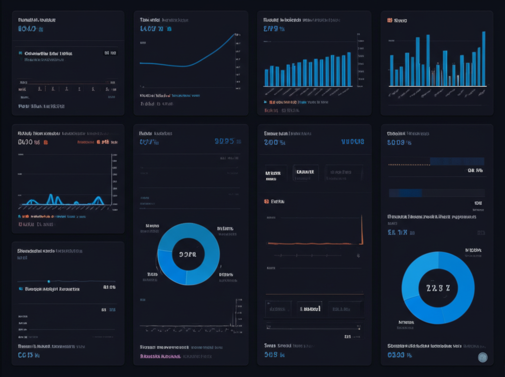 Social media analytics dashboard showing ROI metrics
